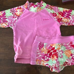 Girls rash guard swim suit